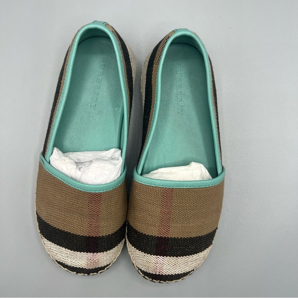 Burberry Kids Espadrilles Girls comfortable Shoes Beige and blue size 30 - Picture 14 of 14